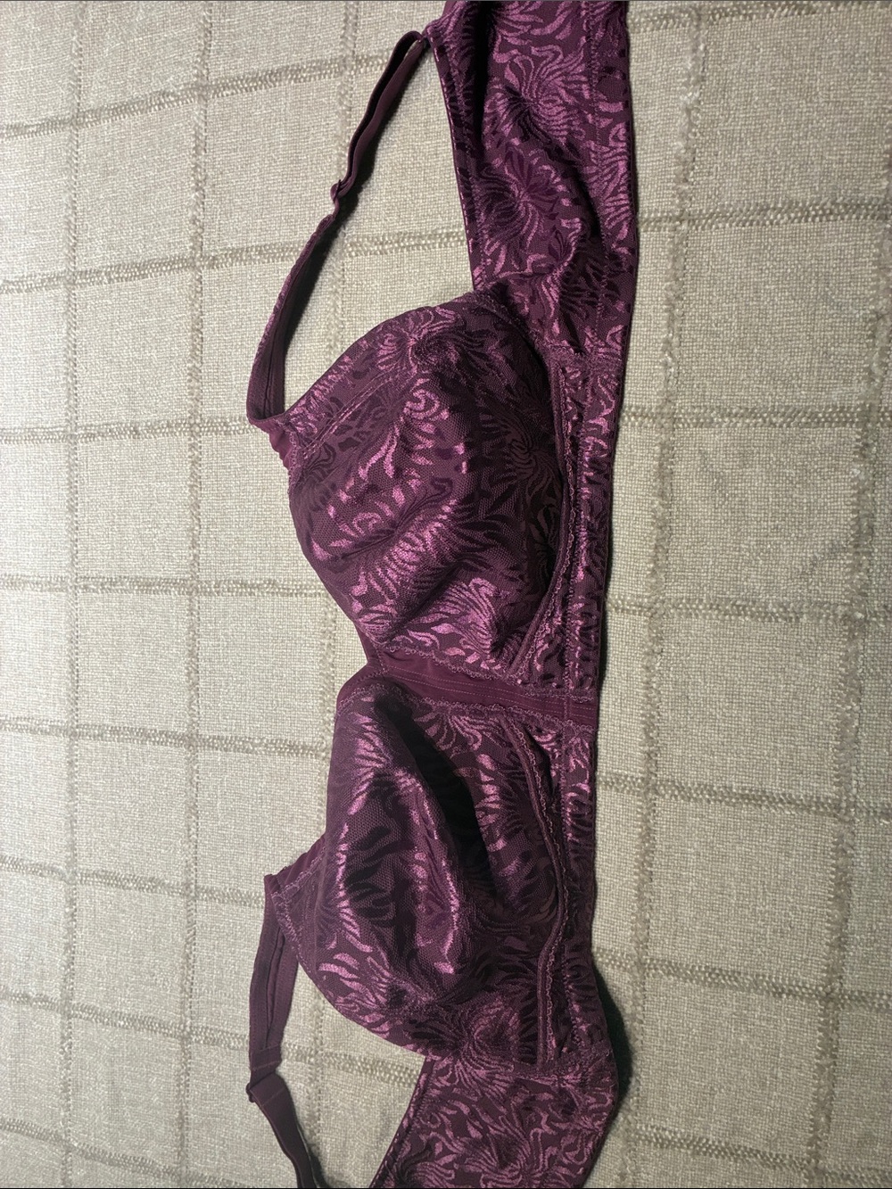 Purple Lace Full-Coverage Bra - Women Intimates